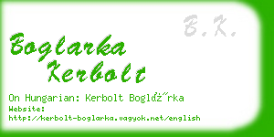 boglarka kerbolt business card